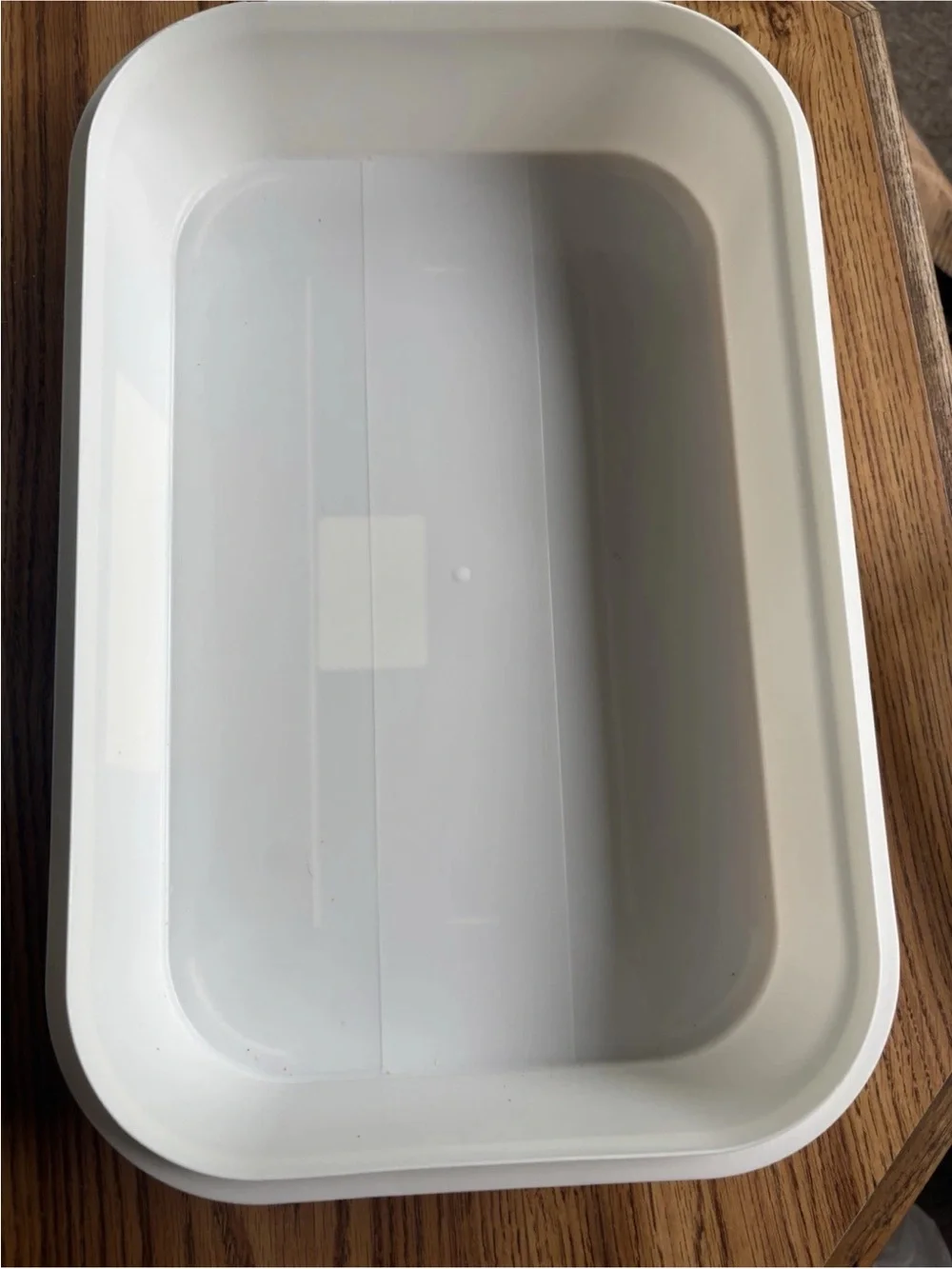 Mainstays White Cake Carrier with Blue Accent Handle